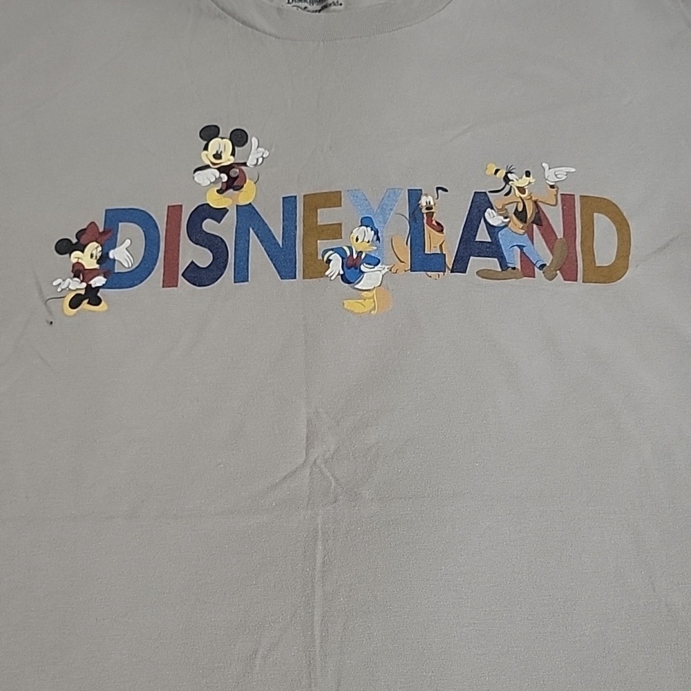 Disneyland Disney Classic Micky Mini Character size XXL Gray Short Sleeved Tee